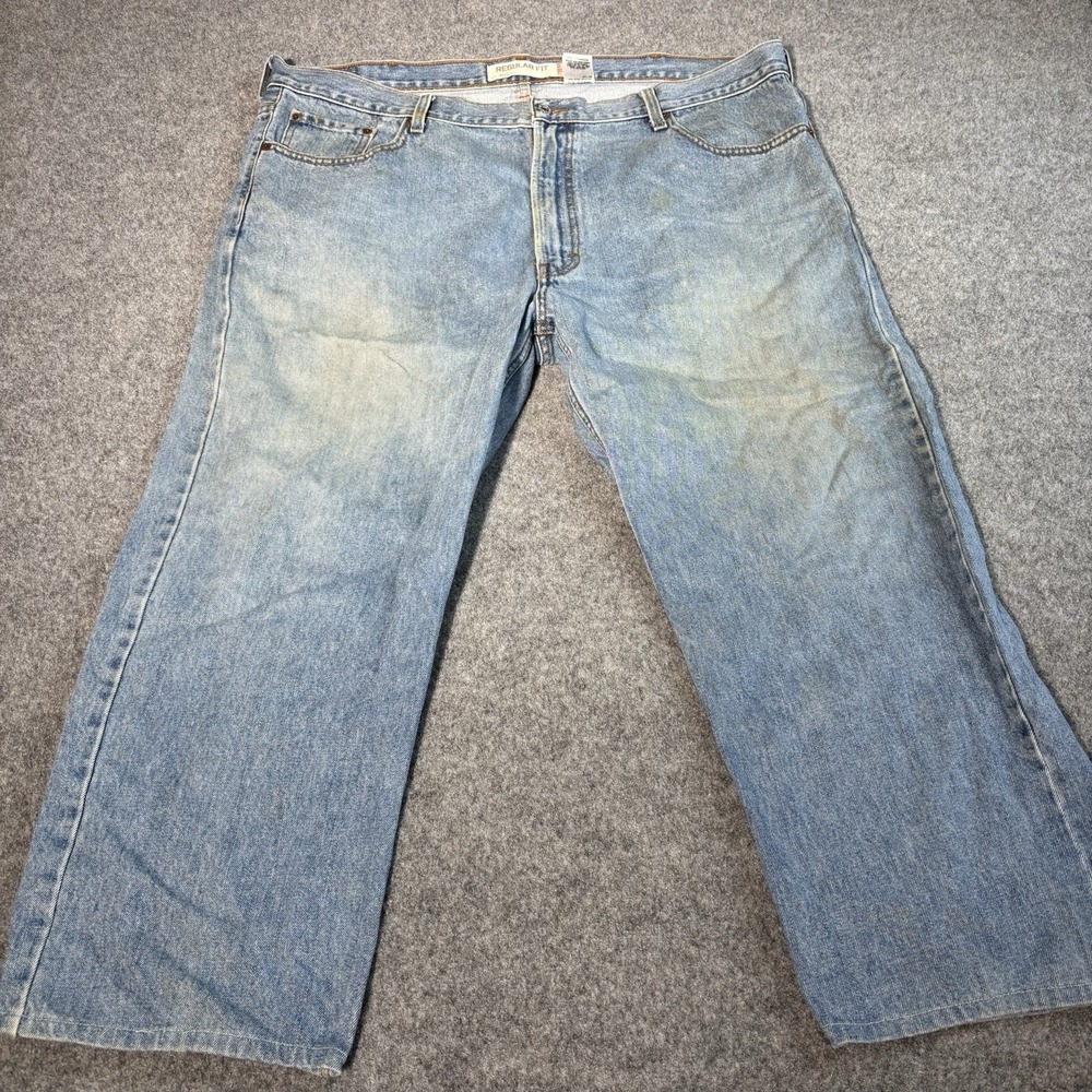 Levi Jeans 505 Mens 44x30 (Fits 44x27) Relaxed Fit Straight Leg Y2K Blue Work